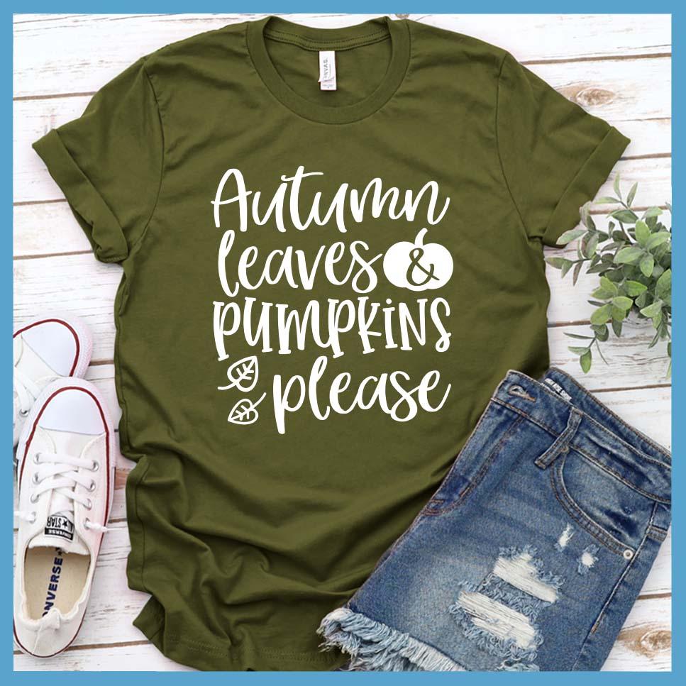 Autumn Leaves & Pumpkins Please T-Shirt - Brooke & Belle