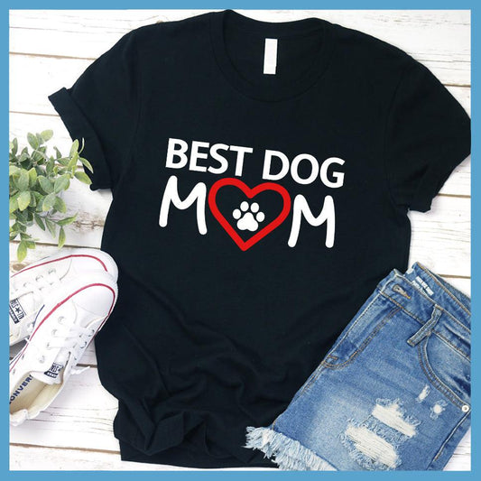 Best Dog Mom Colored Print T-Shirt - Brooke & Belle