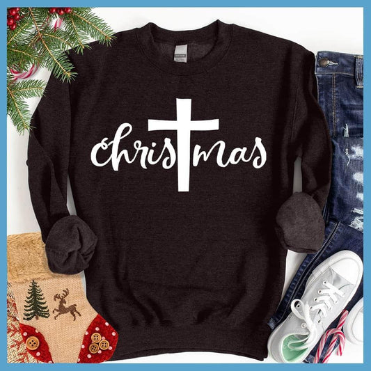 Christmas Cross Sweatshirt - Brooke & Belle