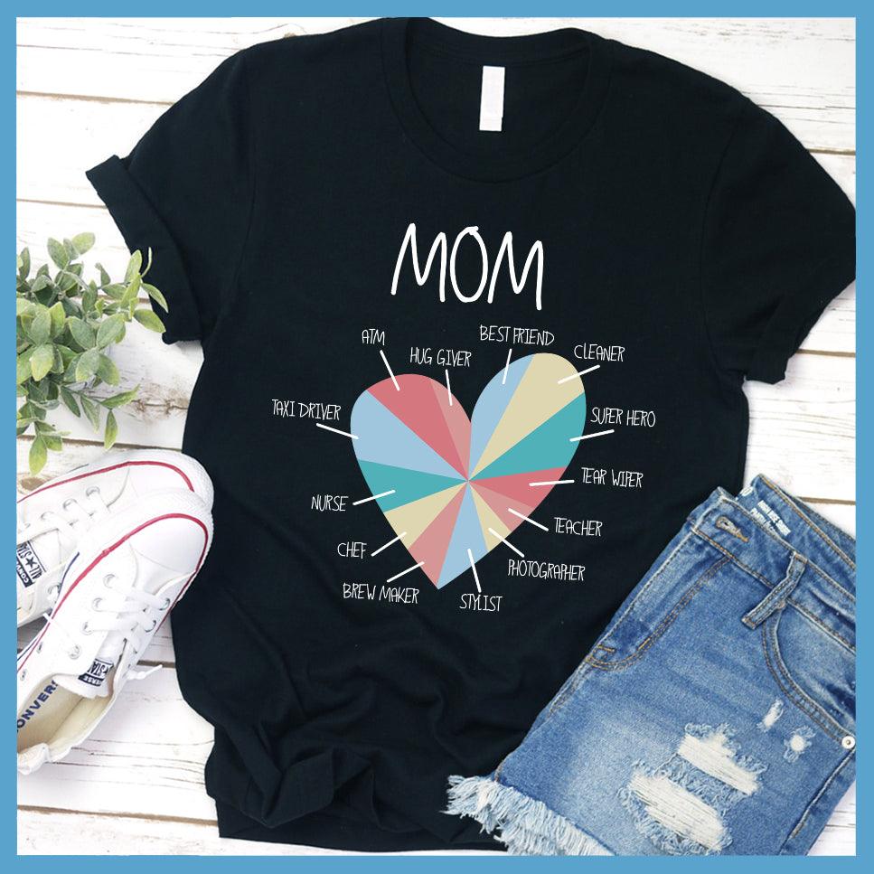 Best Mom Heart Colored Print T-Shirt - Brooke & Belle