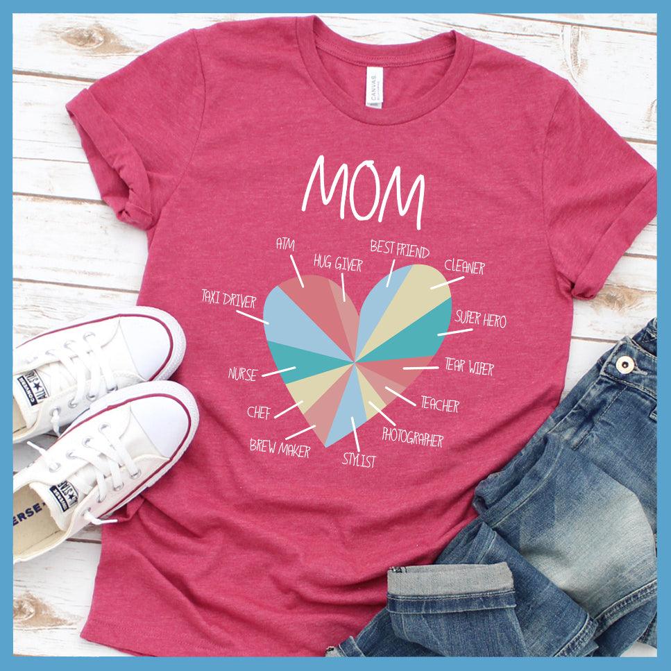 Best Mom Heart Colored Print T-Shirt - Brooke & Belle