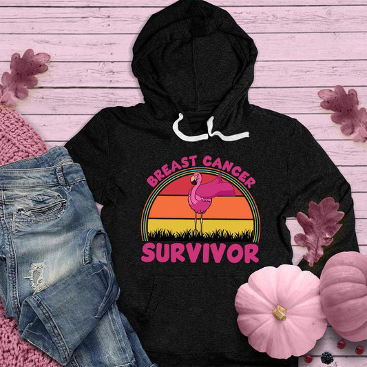Breast Cancer Survivor Flamingo Colored Edition Hoodie