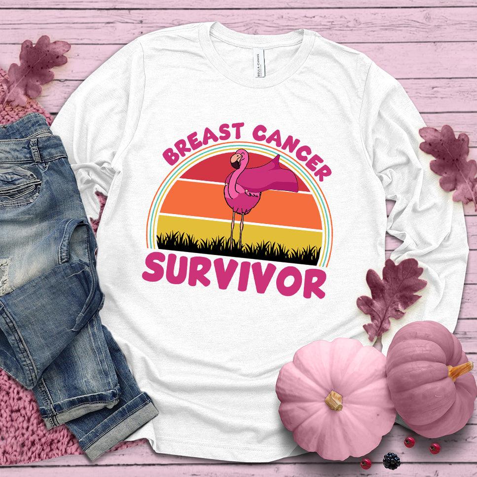 Breast Cancer Survivor Flamingo Colored Edition Long Sleeves - Brooke & Belle
