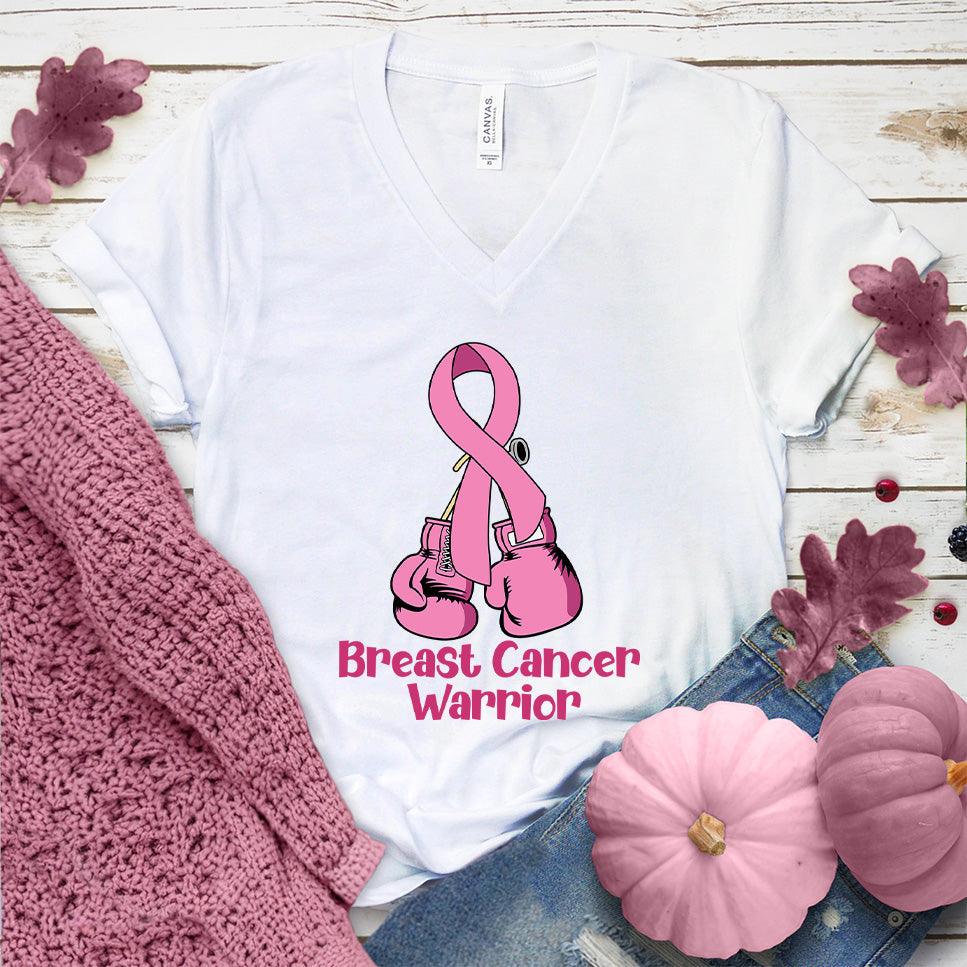 Breast Cancer Warrior Colored Edition V-Neck - Brooke & Belle