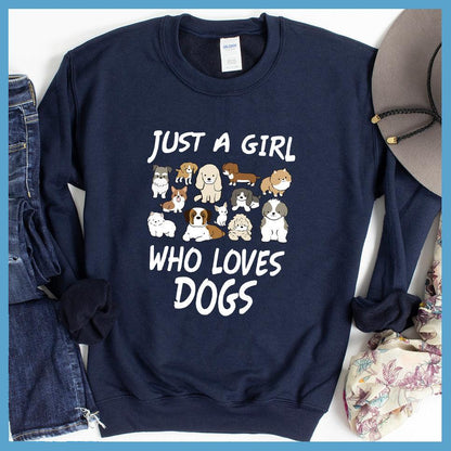 Just A Girl Who Loves Dogs Colored Print Sweatshirt - Brooke & Belle