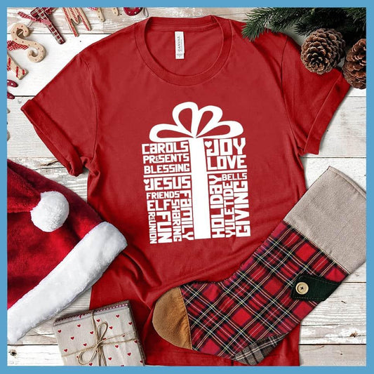 Wrapped Gift Christmas Collage T-Shirt - Brooke & Belle