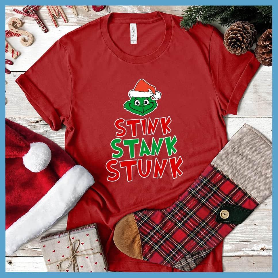 Stink Stank Stunk Matching Christmas Family Colored Print T-Shirt - Brooke & Belle