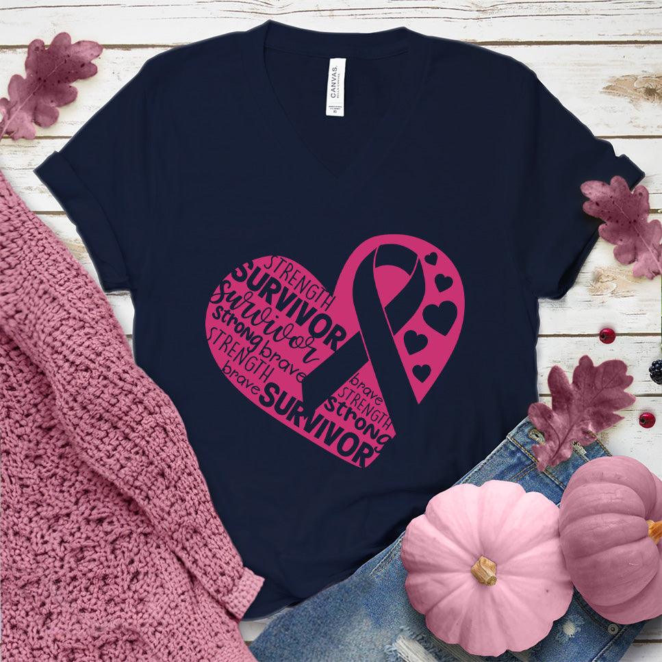 Survivor Heart Colored Edition V-Neck - Brooke & Belle