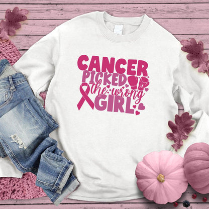 Cancer Picked The Wrong Girl Colored Edition Sweatshirt - Brooke & Belle