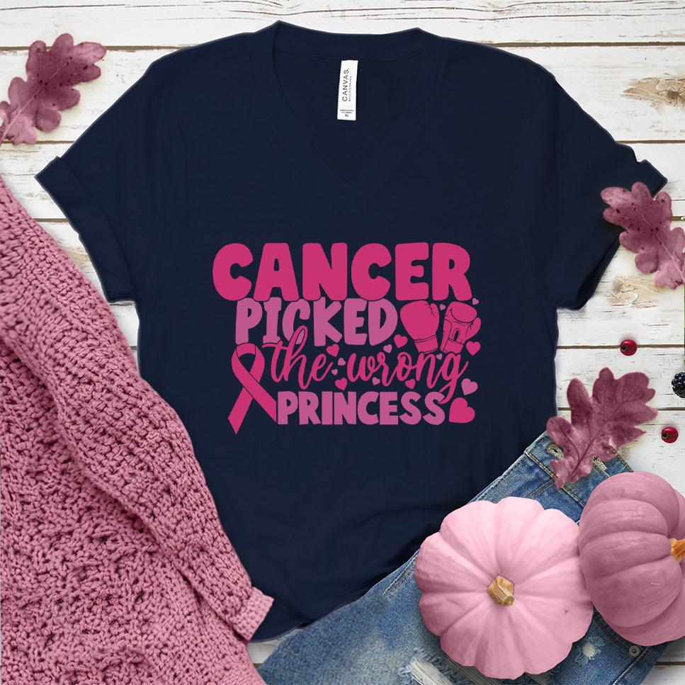 Cancer Picked The Wrong Princess Colored Edition V-Neck - Brooke & Belle