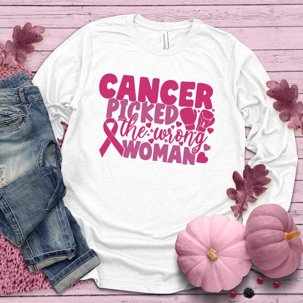 Cancer Picked The Wrong Woman Colored Edition Long Sleeves - Brooke & Belle