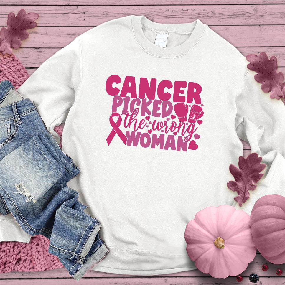 Cancer Picked The Wrong Woman Colored Edition Sweatshirt - Brooke & Belle