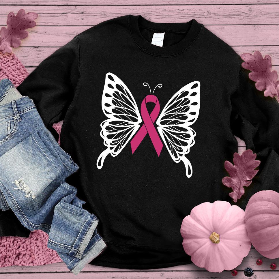 Cancer Ribbon Butterfly Colored Edition Sweatshirt - Brooke & Belle