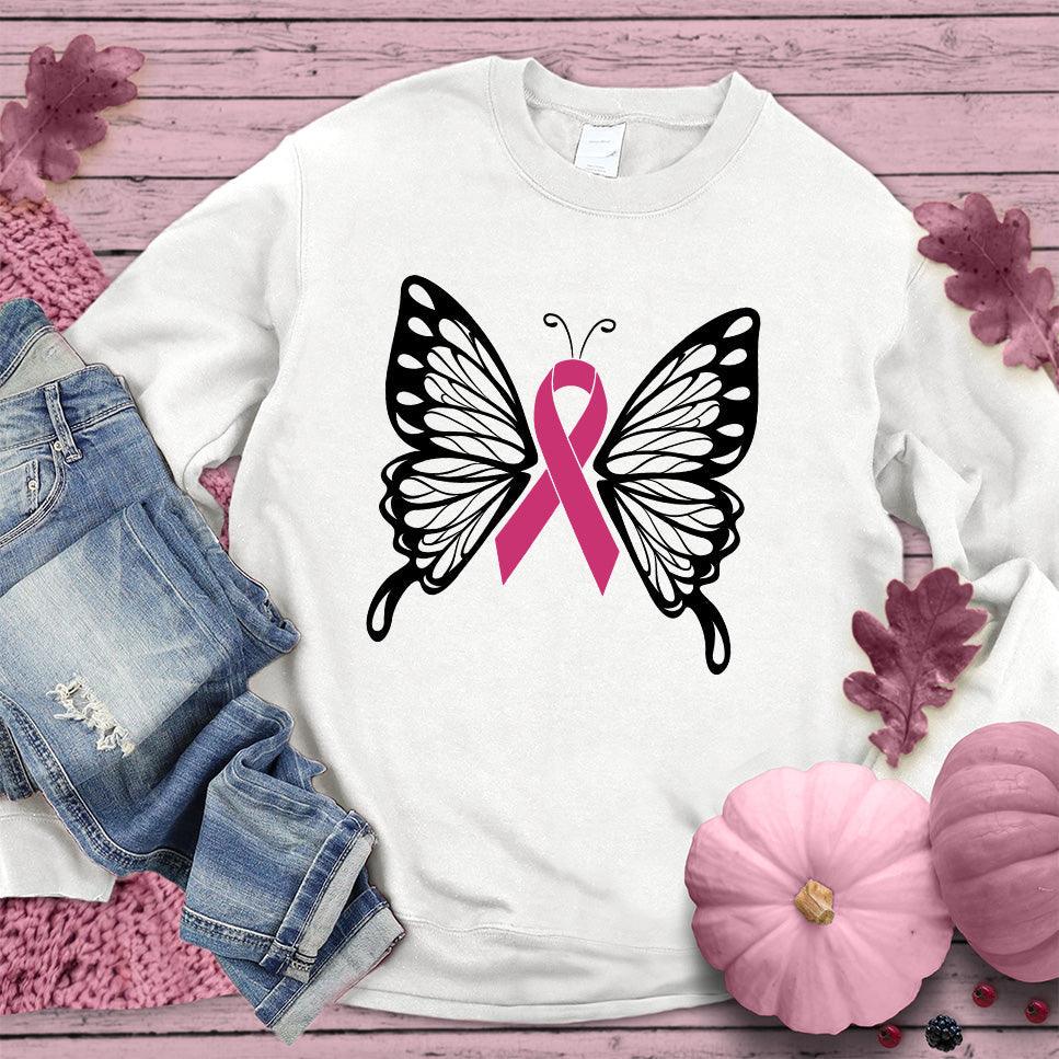 Cancer Ribbon Butterfly Colored Edition Sweatshirt - Brooke & Belle