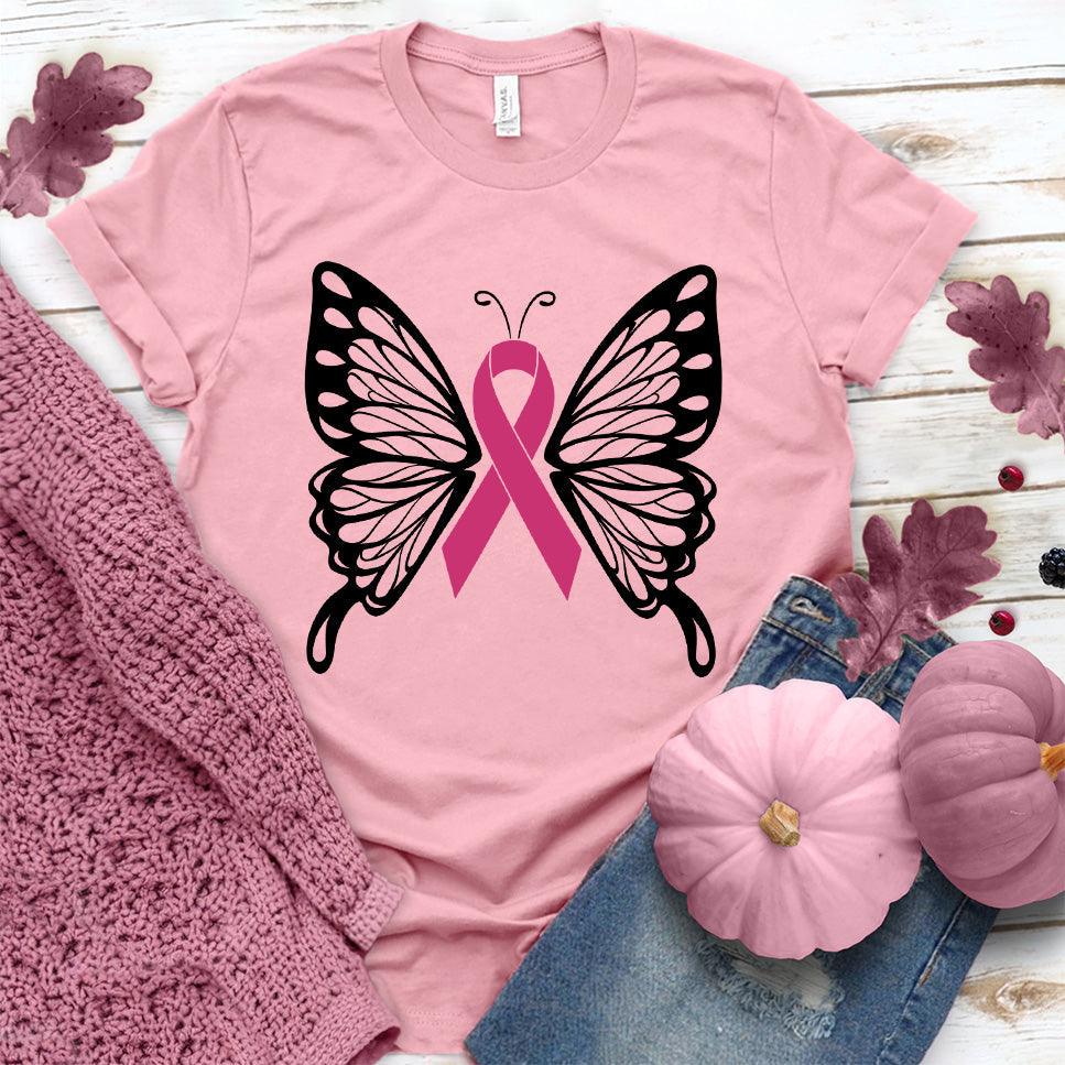 Cancer Ribbon Butterfly Colored Edition T-Shirt - Brooke & Belle