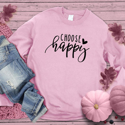 Choose Happy Sweatshirt Pink Edition - Brooke & Belle