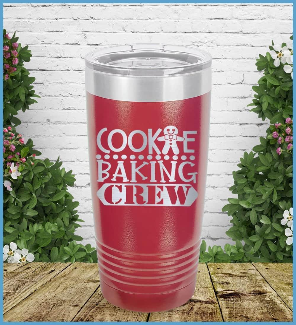 Cookie Baking Crew Tumbler Maroon - Illustrated Cookie Baking Crew tumbler with playful cookie character design