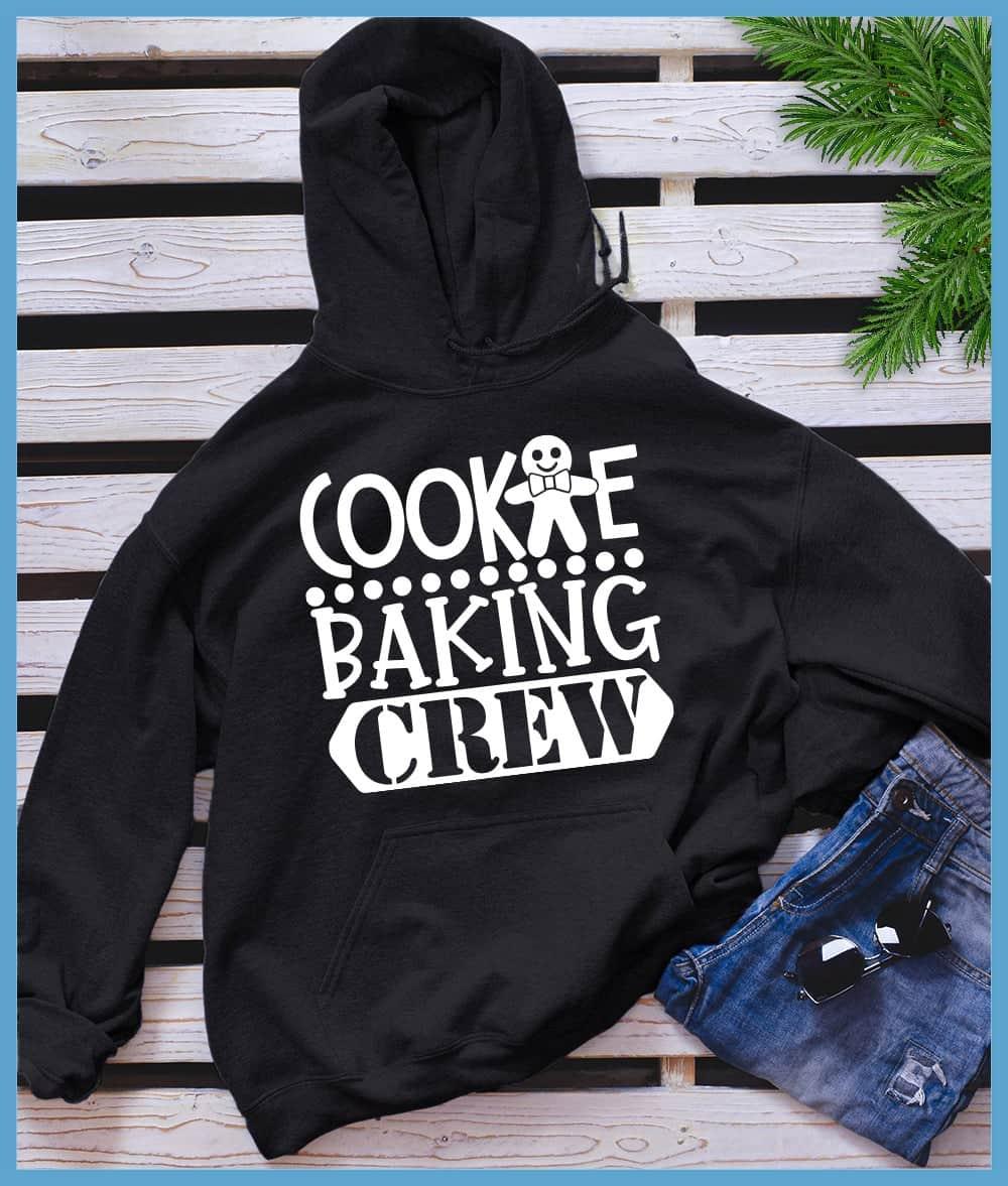 Cookie Baking Crew Hoodie Black - Festive Cookie Baking Crew design on a cozy hoodie with skeleton chef graphic