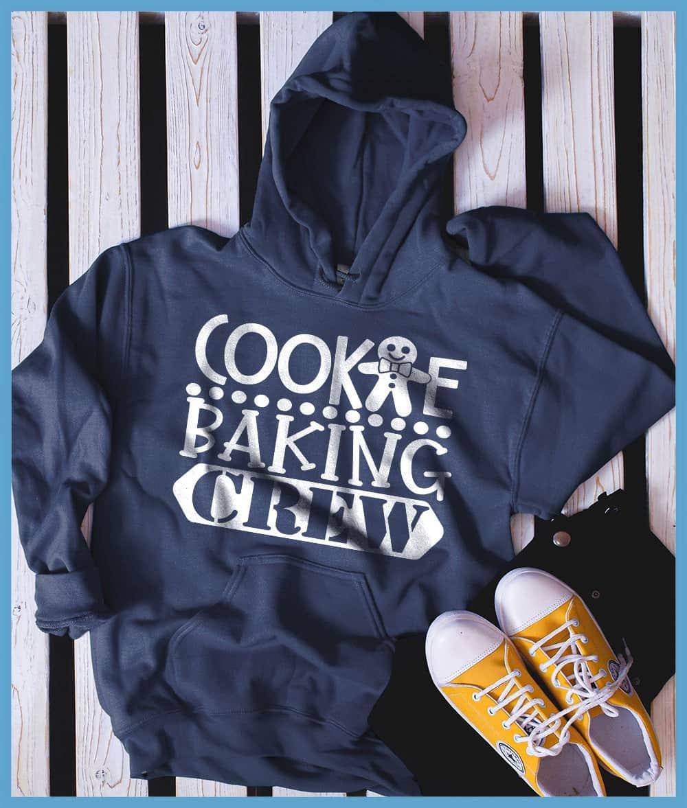 Cookie Baking Crew Hoodie Classic Navy - Festive Cookie Baking Crew design on a cozy hoodie with skeleton chef graphic