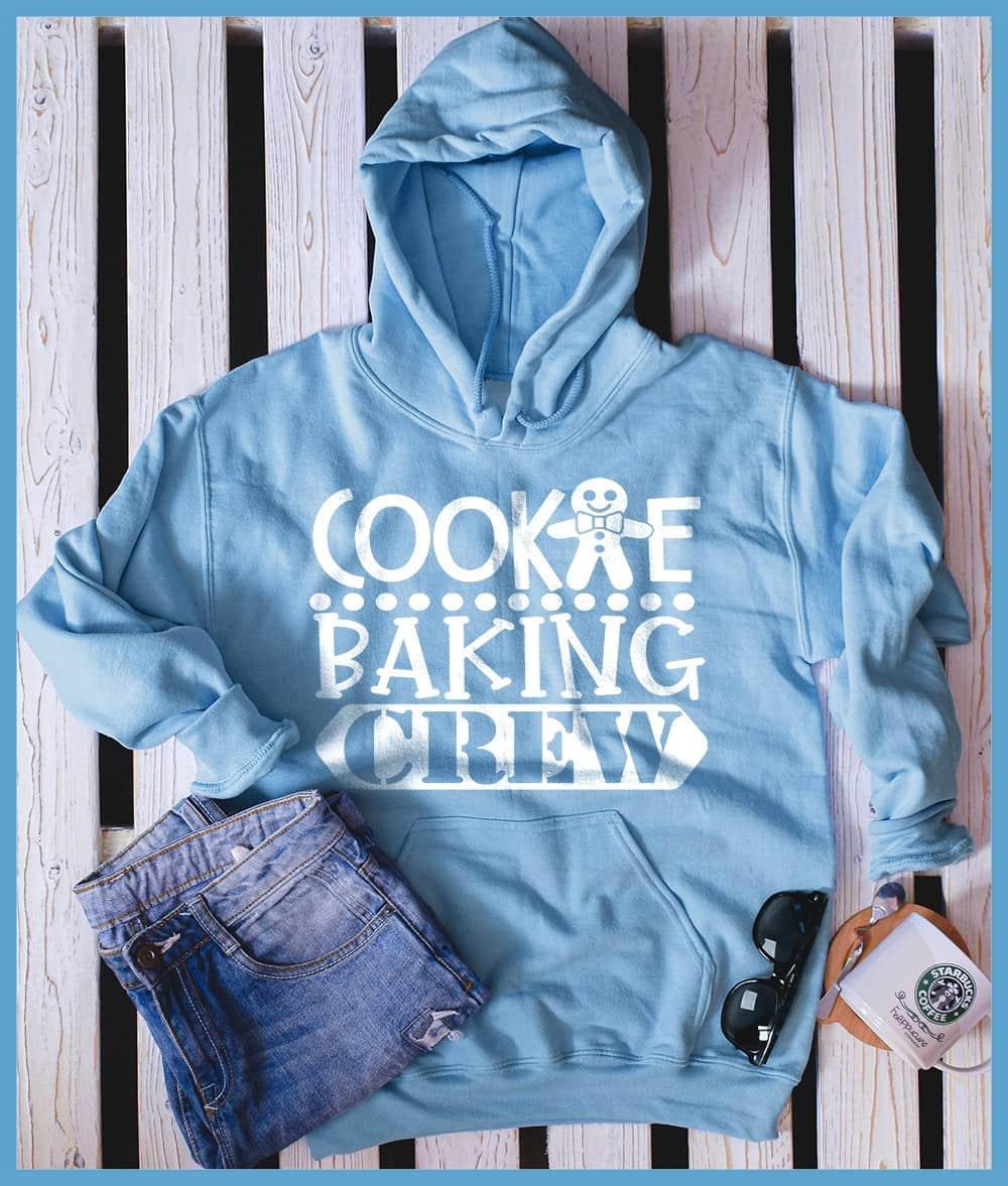 Cookie Baking Crew Hoodie Pacific Heather - Festive Cookie Baking Crew design on a cozy hoodie with skeleton chef graphic