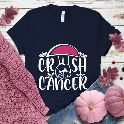 Crush Cancer Version 2 Colored Edition V-Neck - Brooke & Belle