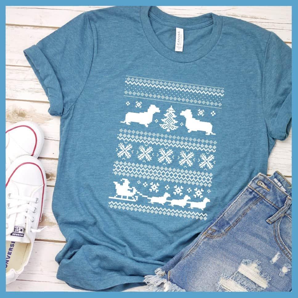 Dachshunds Christmas Pattern Classic T-Shirt - Brooke & Belle