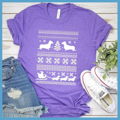 Dachshunds Christmas Pattern Classic T-Shirt