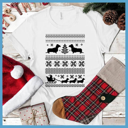 Dachshunds Christmas Pattern Classic T-Shirt - Brooke & Belle