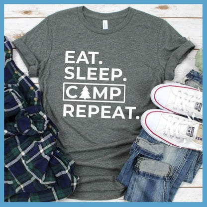 Eat Sleep Camp Repeat T-Shirt - Brooke & Belle