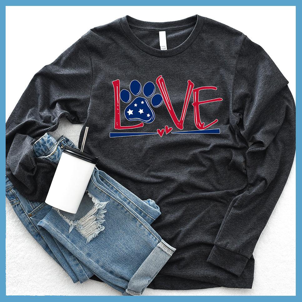 Dog Love Colored Print Version 2 Long Sleeves