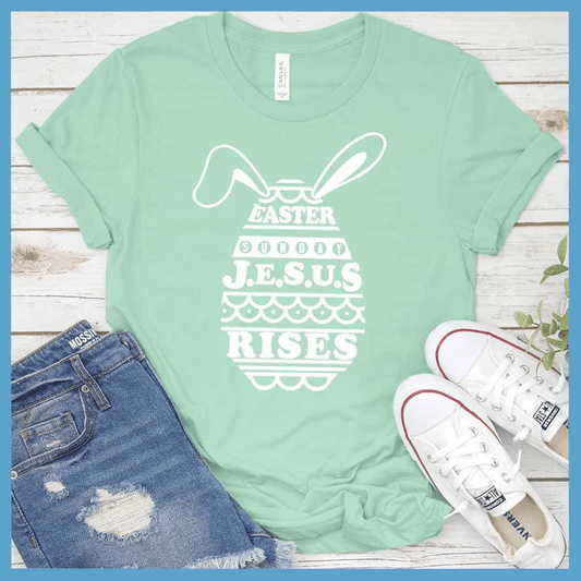 Jesus Rises - Easter Egg Bunny T-Shirt - Brooke & Belle
