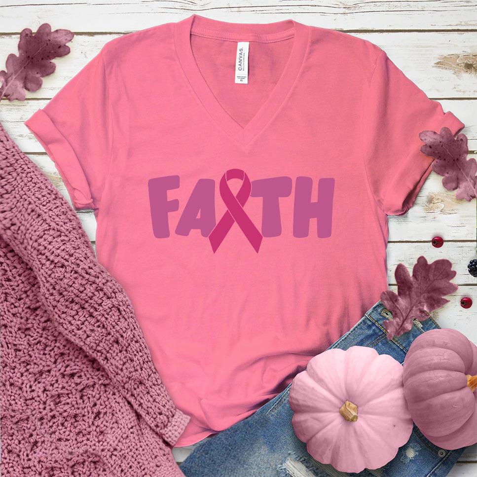 FAITH Pink Ribbon Colored Edition V-Neck - Brooke & Belle
