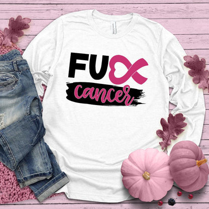 FU Cancer Ribbon Colored Edition Long Sleeves - Brooke & Belle