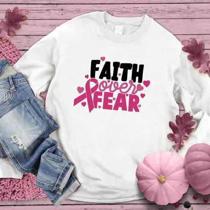 Faith Over Fear Breast Cancer Awareness Colored Edition Sweatshirt - Brooke & Belle