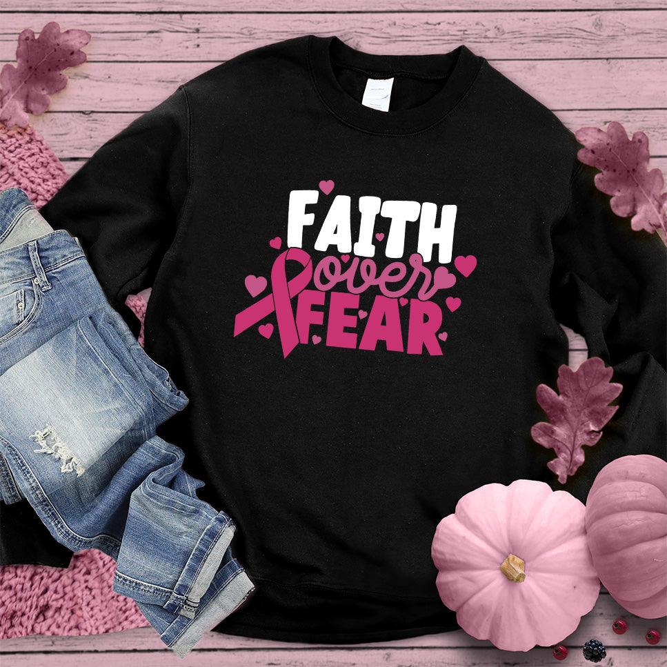 Faith Over Fear Breast Cancer Awareness Colored Edition Sweatshirt - Brooke & Belle