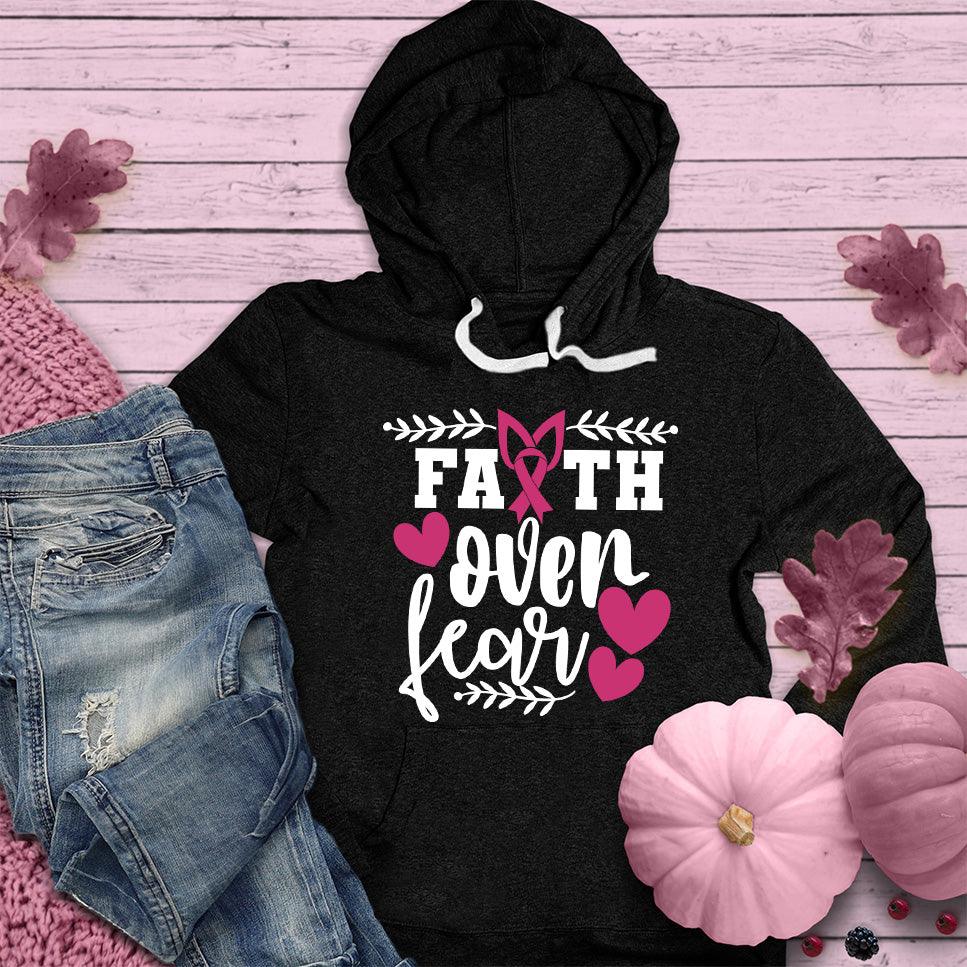 Faith Over Fear Breast Cancer Awareness Version 2 Colored Edition Hoodie - Brooke & Belle