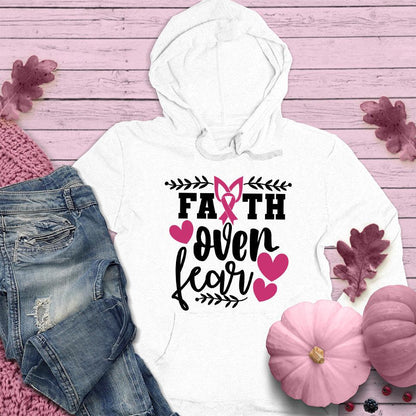 Faith Over Fear Breast Cancer Awareness Version 2 Colored Edition Hoodie - Brooke & Belle