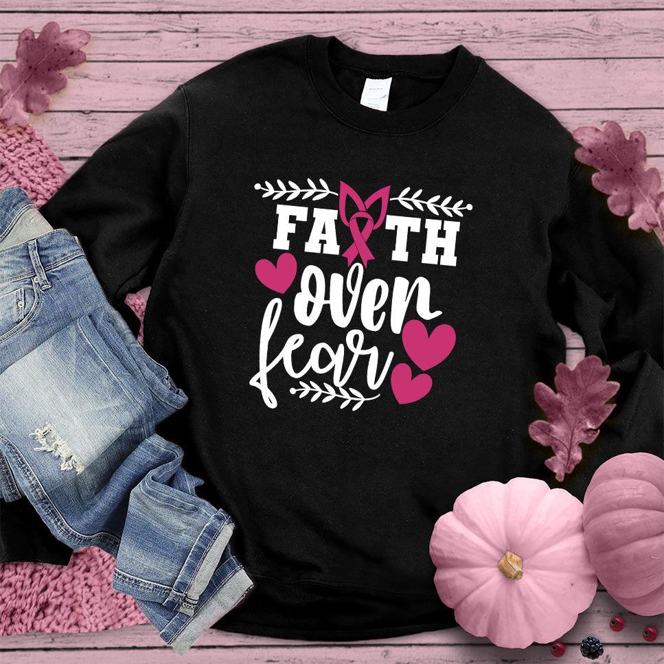 Faith Over Fear Breast Cancer Awareness Version 2 Colored Edition Sweatshirt - Brooke & Belle