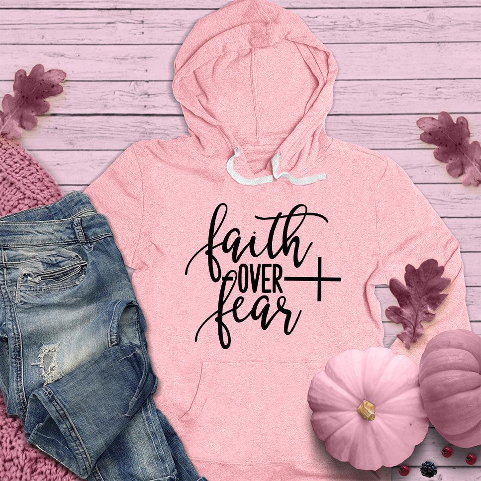 Faith over feelings hoodie pink cheap