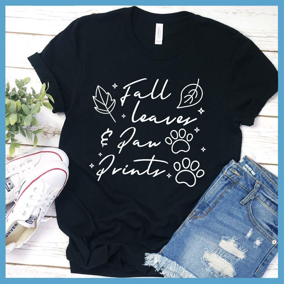 Fall Leaves And Paw Prints T-Shirt - Brooke & Belle