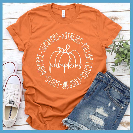Fall Words Pumpkins T-Shirt - Brooke & Belle