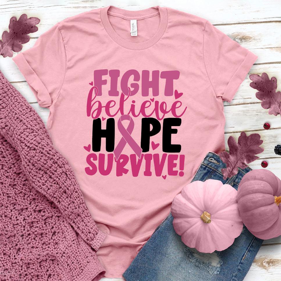 Fight Believe Hope Survive Colored Edition T-Shirt - Brooke & Belle