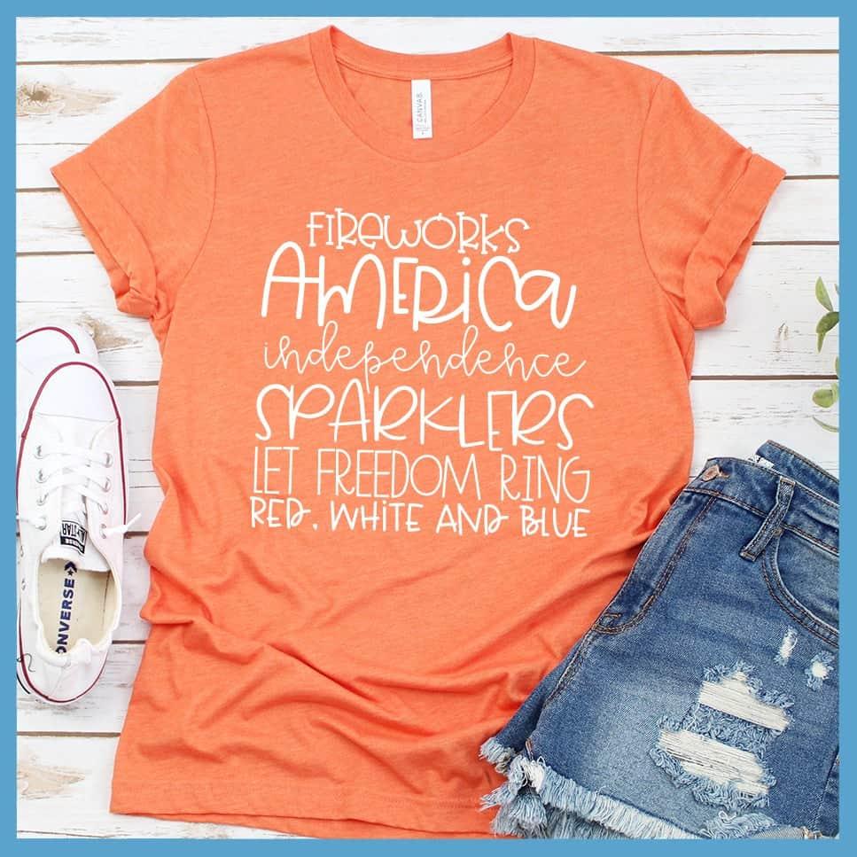 Fireworks America Independence Sparklers T-Shirt - Brooke & Belle