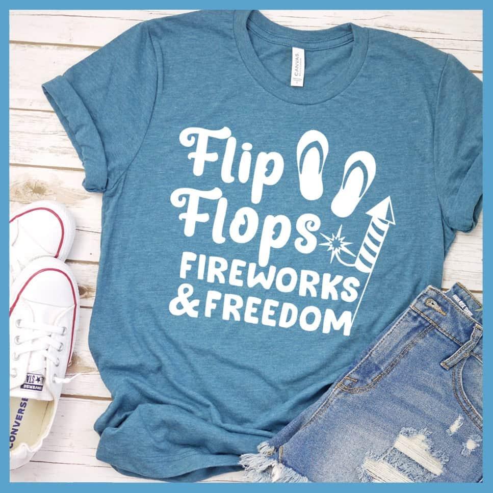 Flip Flops Fireworks and Freedom T-Shirt - Brooke & Belle