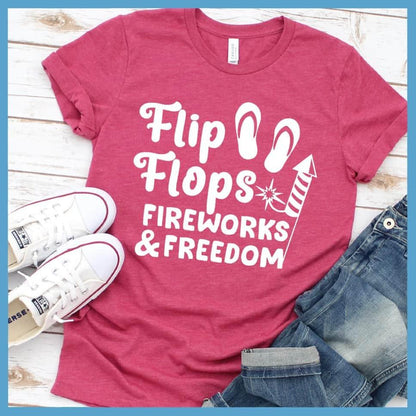 Flip Flops Fireworks and Freedom T-Shirt