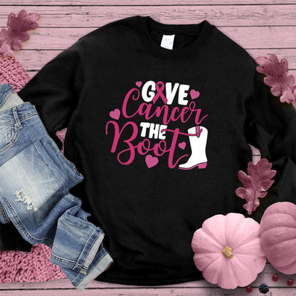 Give Cancer The Boot Colored Edition Sweatshirt - Brooke & Belle