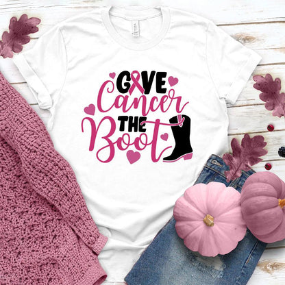 Give Cancer The Boot Colored Edition T-Shirt - Brooke & Belle
