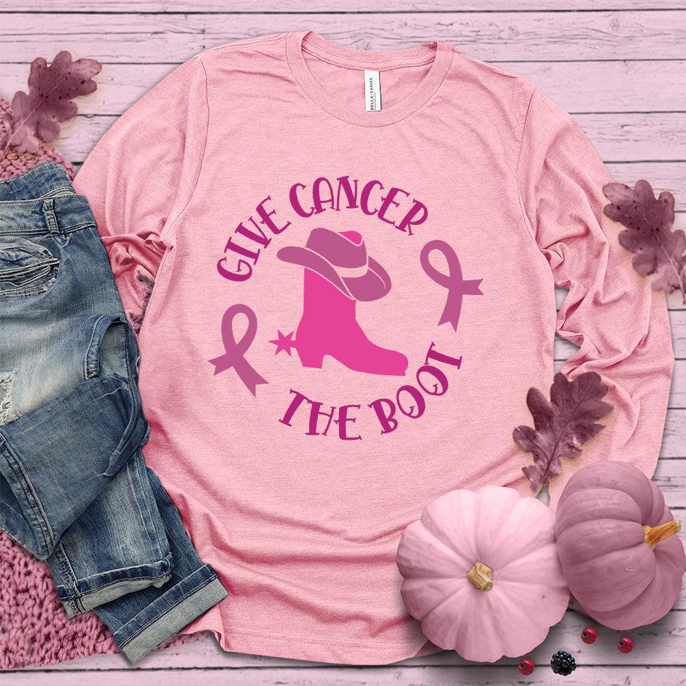 Give Cancer The Boot Version 3 Colored Edition Long Sleeves - Brooke & Belle