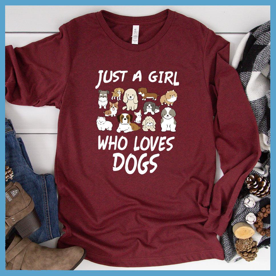 Just A Girl Who Loves Dogs Colored Print Long Sleeves - Brooke & Belle