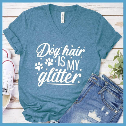 Dog Hair Is My Glitter V-neck - Brooke & Belle